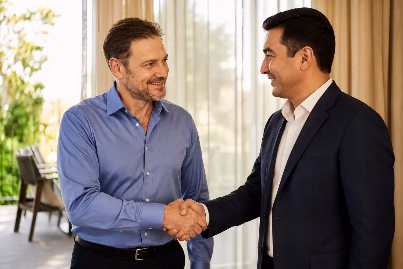 Uzbek and American business partners closing a cross-border deal